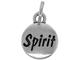 Sterling Domed Message Charm - SPIRIT