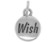 Sterling Domed Message Charm - WISH