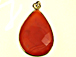 Carnelian Large Teardop Faceted Gemstone Bezel Gold Plated Pendant