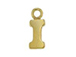 14K Gold Filled 8mm  Alpahbet Block Charm -  I