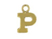 14K Gold Filled 8mm  Alpahbet Block Charm -  P