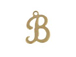 14K Gold Filled 11mm Alphabet Cursive Script Charm -  B