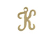14K Gold Filled 11mm Alphabet Cursive Script Charm -  K