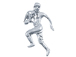 Sterling Silver Football Player #21 Charm 