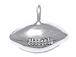 Sterling Silver Half Football Charm 