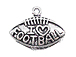 Sterling Silver Football with I Love Football Charm 