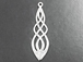 Sterling Silver Elongated Celtic Knot Drop