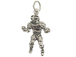 Sterling Silver Football Player #34 Charm 