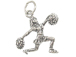 Sterling Silver Female Cheerleader Charm 