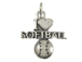 Sterling Silver I Love Softball Charm with Jumpring
