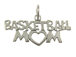 Sterling Silver Basketball Mom Charm with Jumpring
