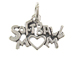 Sterling Silver Softball Mom Charm with Jumpring