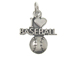 Sterling Silver I Love Baseball Charm with Jumpring