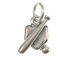 Sterling Silver Baseball Bat & Ball On Home Plate Charm with Jumpring