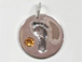 Sterling Silver Baby Feet Birthstone Charm - November