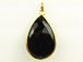 Black Onyx Faceted Gemstone Vermeil Bezel Pendant