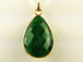 Emerald Faceted Gemstone Vermeil Bezel Pendant