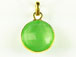 Green Chalcedony Faceted Gemstone Vermeil Bezel Pendant