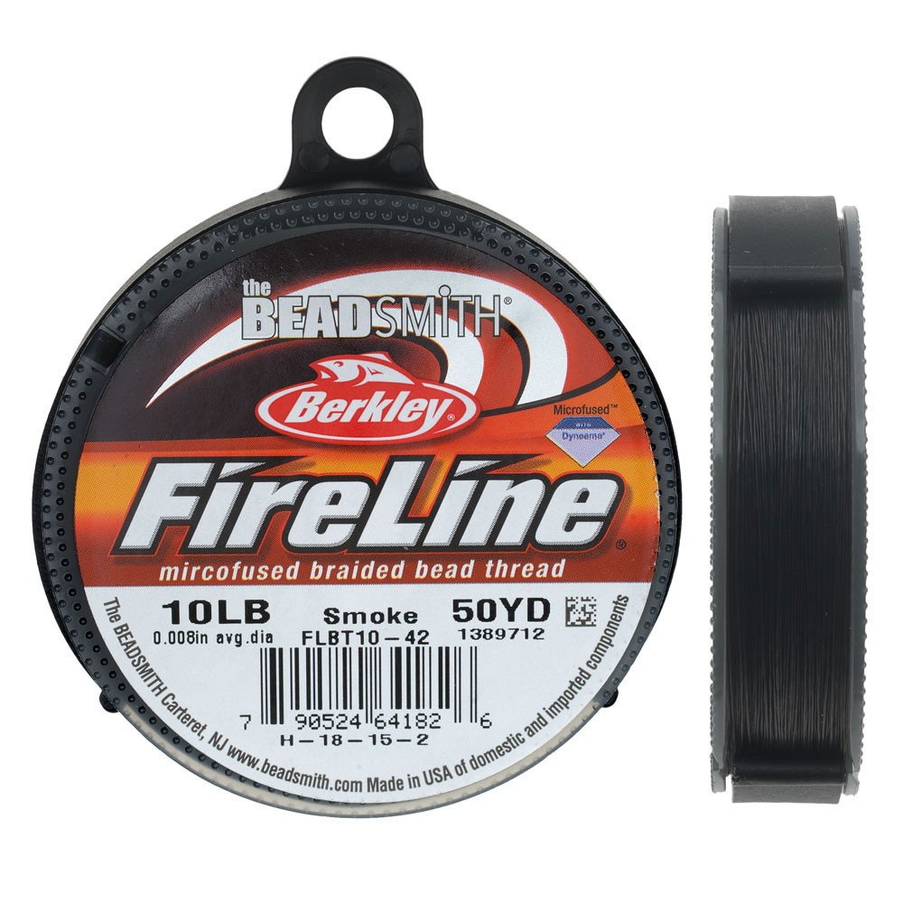 Smoke Grey FireLine Bead Thread 10LB Test - 50 Yard Spool 