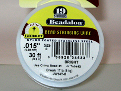 30 Feet - Beadalon 19 Strand Wire .015 inch Bright