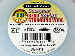 1000 Feet - Beadalon 19 Strand Wire .015 inch Bright