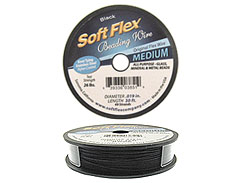 30 Feet - Soft Flex .019 inch MEDIUM 49 Strand Wire  Black