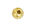 24 - 5mm Round Gold Plated Memory Wire End Beads