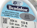 100 Feet - Beadalon 49 Strand Wire .024 inch Bright