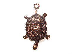 25x14.75mm Antiqued Copper Turtle Pendant