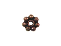 5mm Antiqued Copper Daisy Bead 