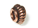 5.5x10mm Ribbed Edge Antiqued Copper Rondelle