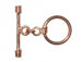 14.25mm Round Bright Copper Toggle Clasp