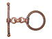 16.5mm Round Twist Antiqued Copper Toggle Clasp