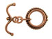 16mm Round Antiqued Copper Toggle Clasp 