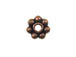 6mm Antiqued Copper Daisy Bead 