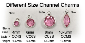 Swarovski Channel Set Crystal Birthstone Charms Wholesale