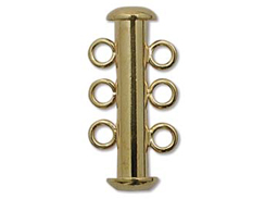 3 Strand Slider Clasp - Gold Plated