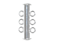 3 Strand Slider Clasp - Silver Plated