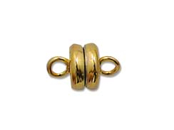 Gold Plated: 6mm Round Magnetic clasp 