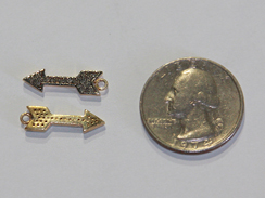 20 x 6 mm Small Diamond Arrow Pendant