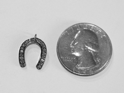 16 x 12 mm Diamond Horseshoe Pendant 
