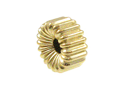  6x3mm 14K Gold Filled Corrugated Rondelle Beads