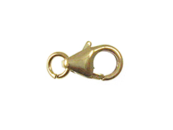14K Gold-Filled 9x5mm Lobster Claw Trigger Clasp with Jump Ring, Bulk Pack of 100