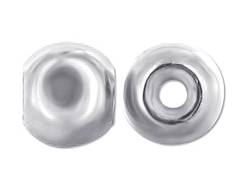 2  Sterling Silver 8mm Smart or Stopper Beadss 