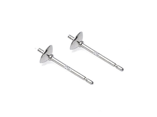 Sterling Silver Post Earring With 4mm Cup & Peg