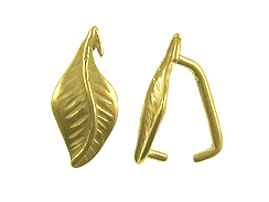 VF901 - VF901 13mm Vermeil Pinch Bail With Leaf Design | Beadwholesale