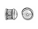 JBB 8x8mm End Cap, Base Metal Antique Silver Plated