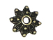 Star Bead Cap Antique Brass Plated