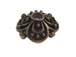 Copper Plated Brass 4-Petal Flower Bead Cap 