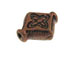 Copper Plated Brass Diamond Shaped Bead 